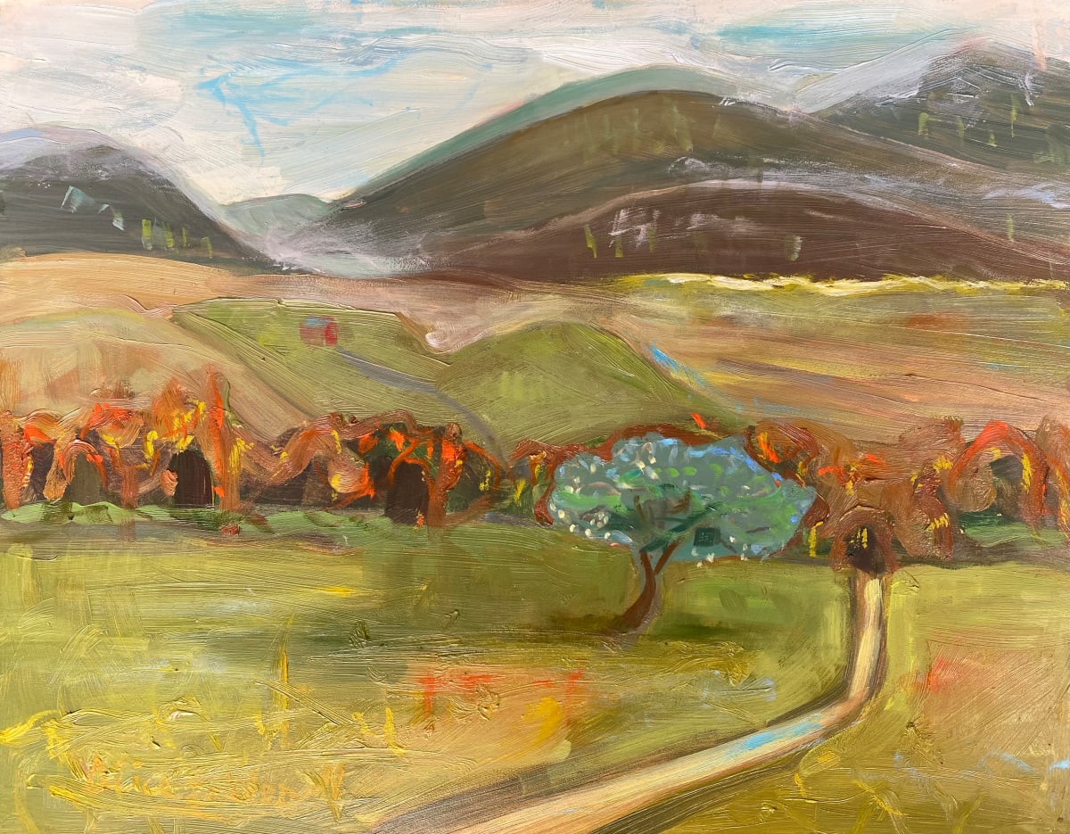 Autumn mountains and fields by Alice Eckles 