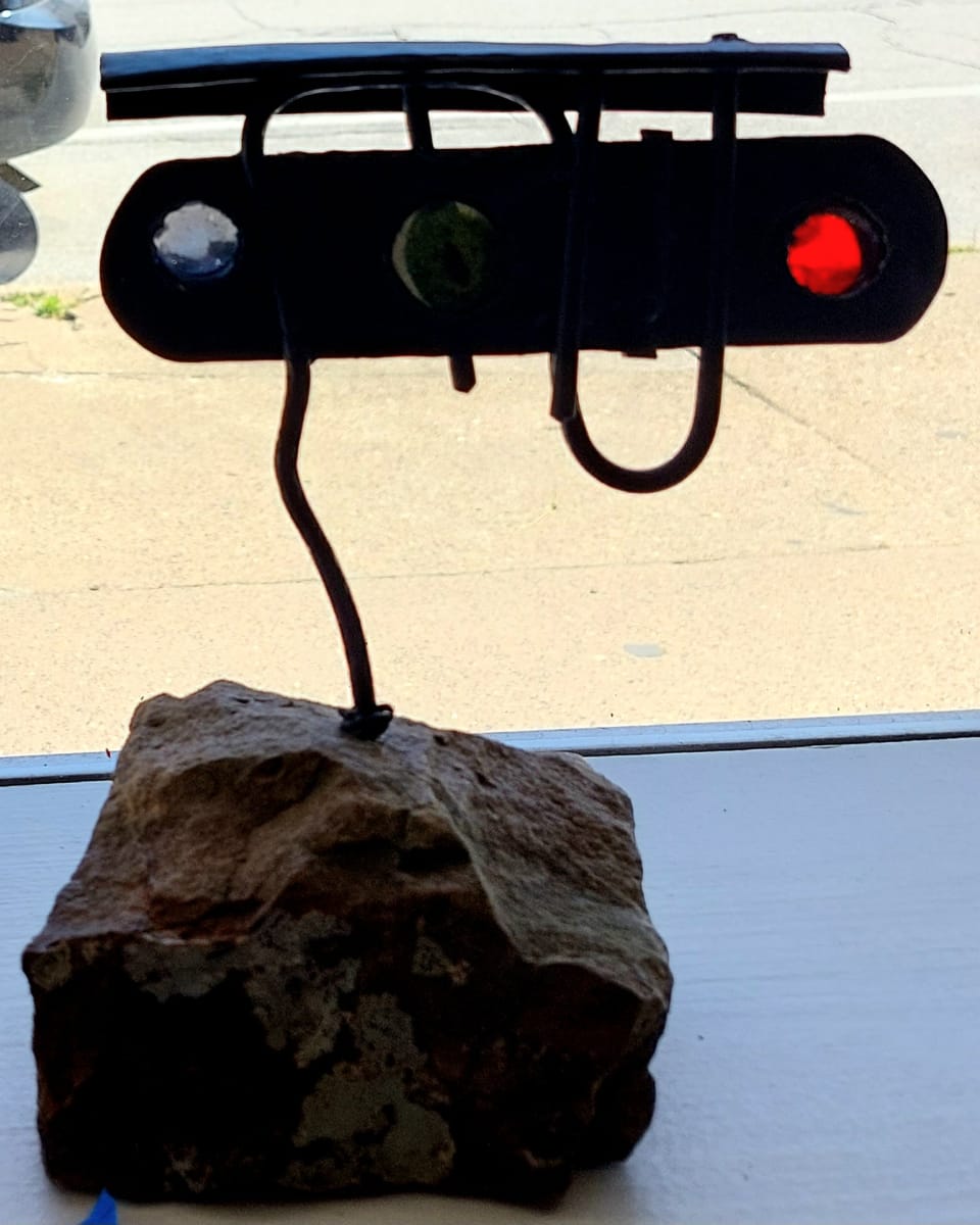 Black Copper & Glass Gems by Ron Deen 