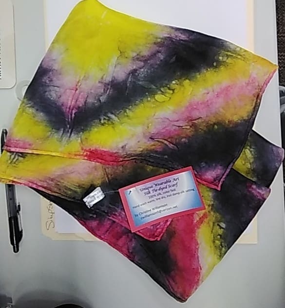 Silk Tie-Dyed Scarf by Christine Willamson 