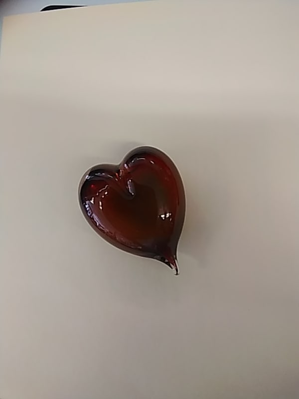 glass heart brown by Jim Topic 