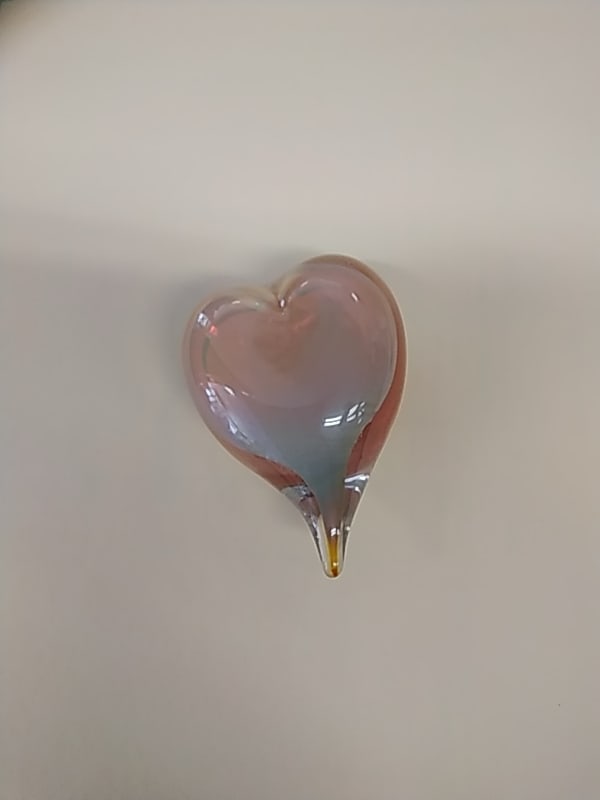 glass heart white by Jim Topic 
