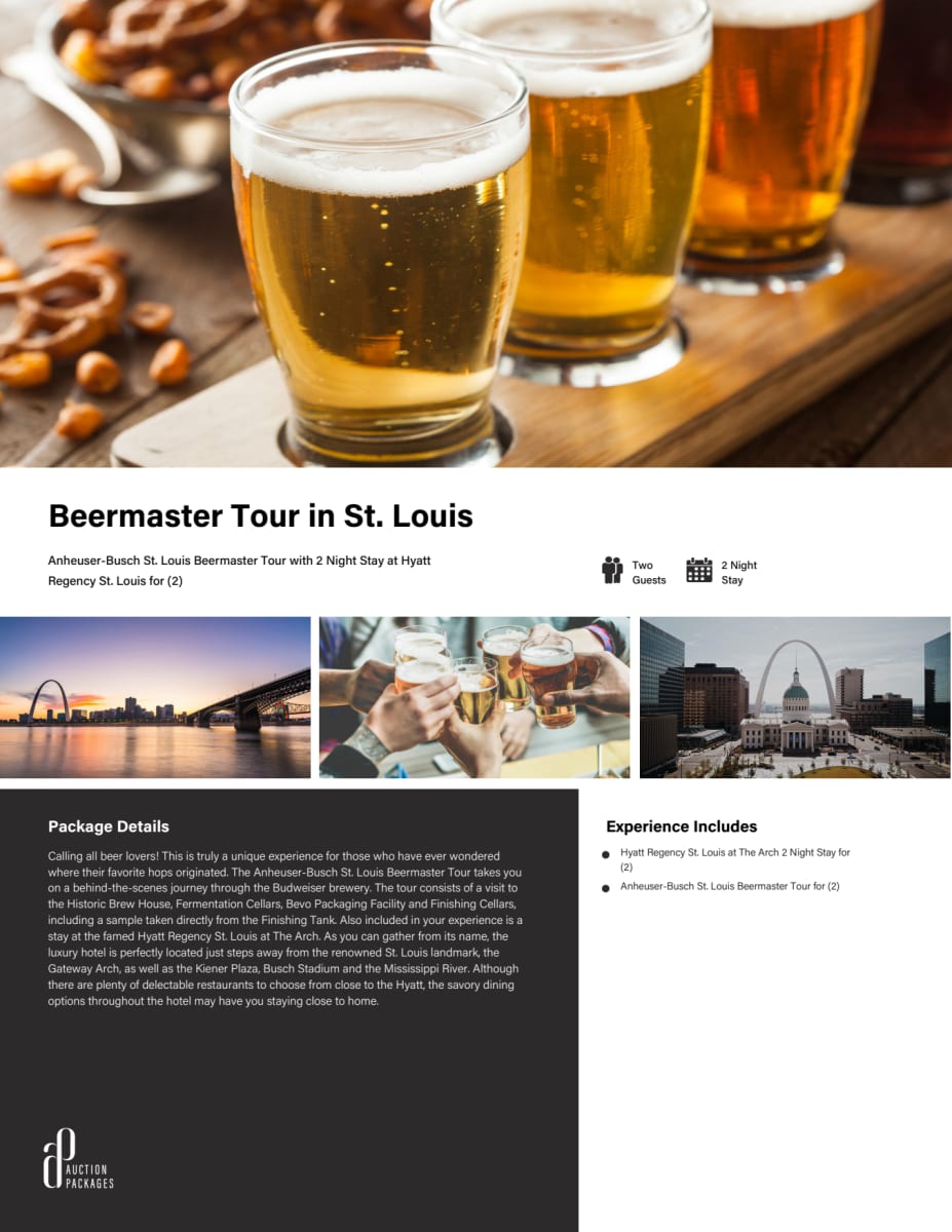 BeerMaster Weekend in St. Louis for 2 by FMAAA 