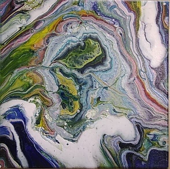 Acrylic Pour #1 by Mary Pena 