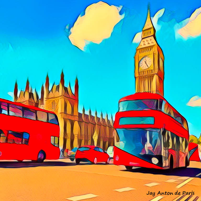 Red Double Deckers in London by jay Ferndo 