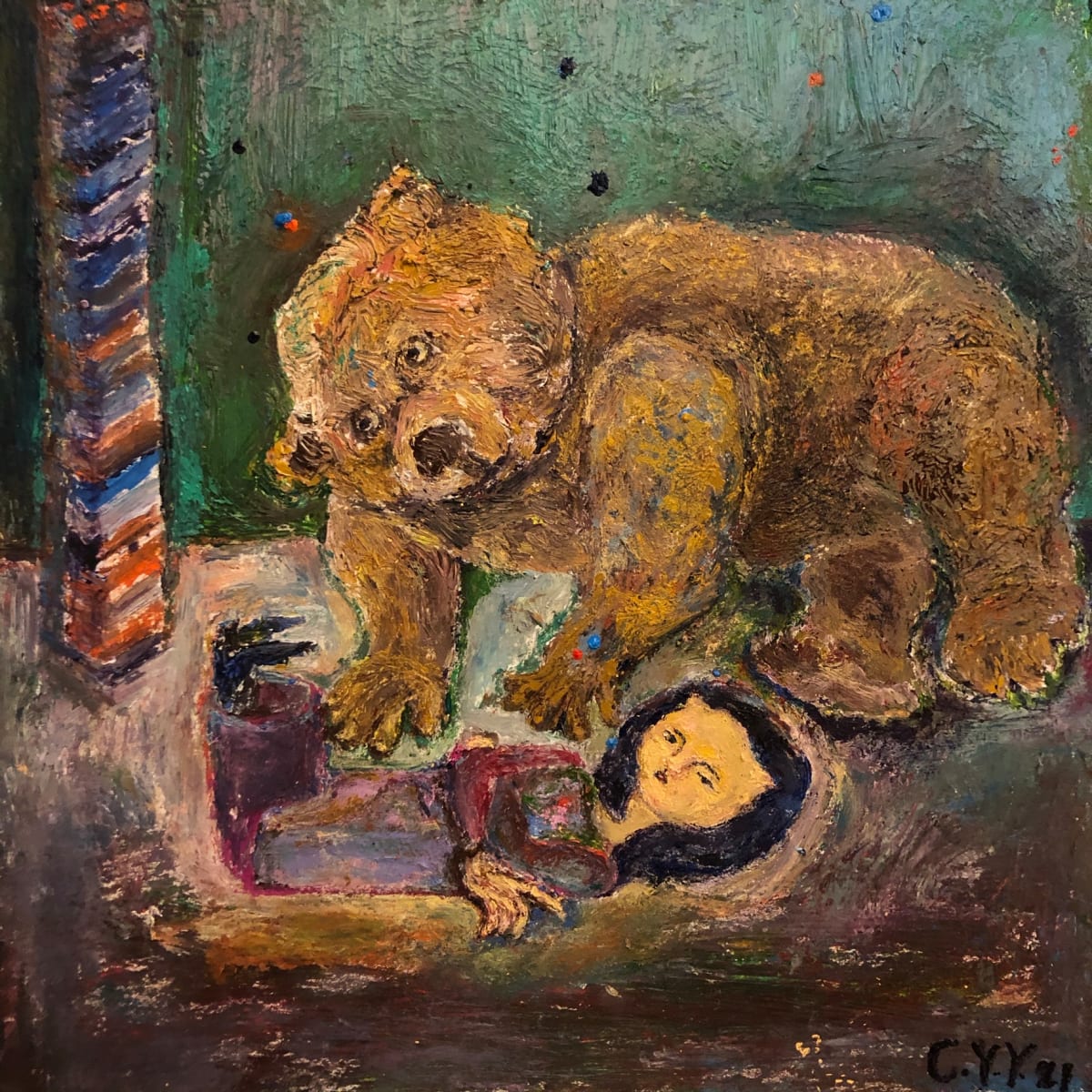 Cat in a Plug by Chen YiYu 