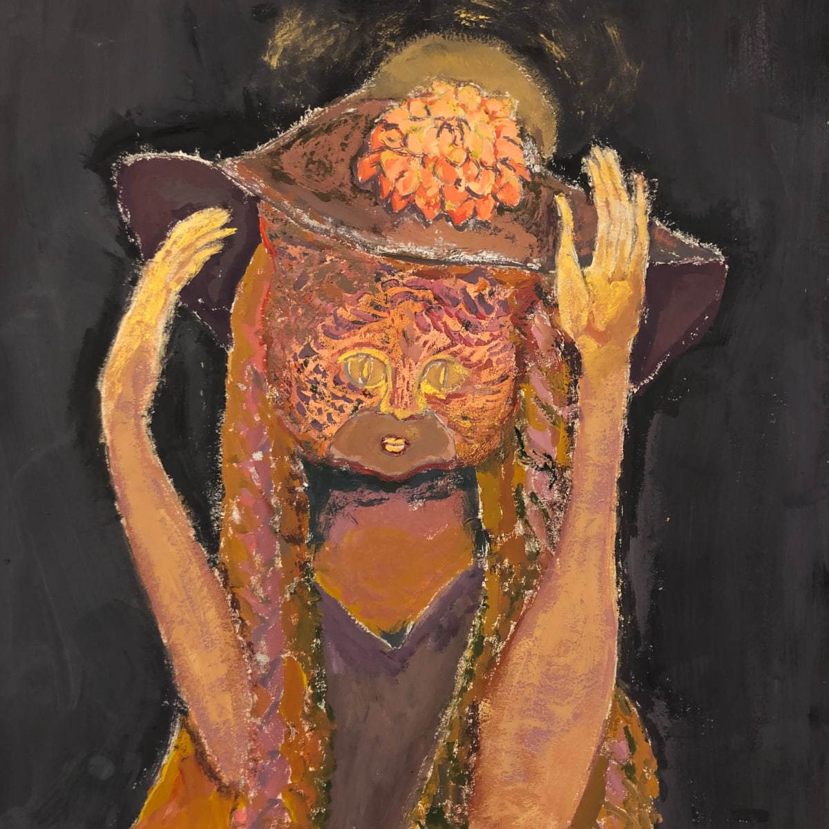 Cat with Dahlia by Chen YiYu 