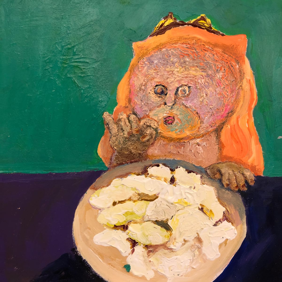 Cat with dumplings by Chen YiYu 