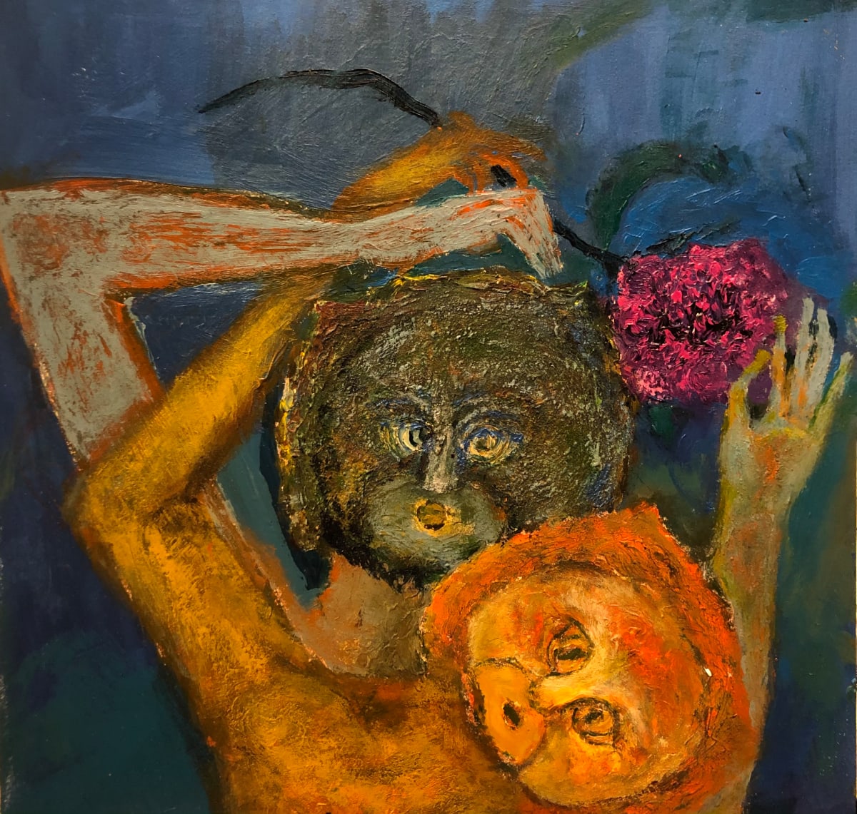 Cat with peony by Chen YiYu 