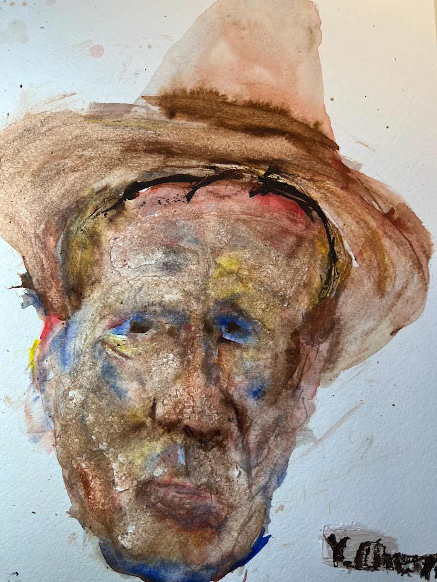 The Observer by Yiyu Chen  Image: This work examines visibility and restraint—  
paint as a threshold.  

where brushstrokes suggest rather than declare.