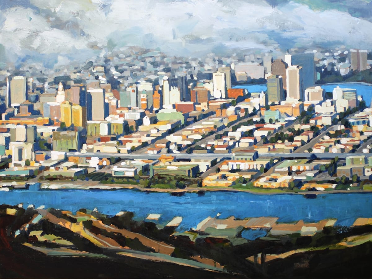 Downtown Oakland from Above #1 by Kanna Aoki 