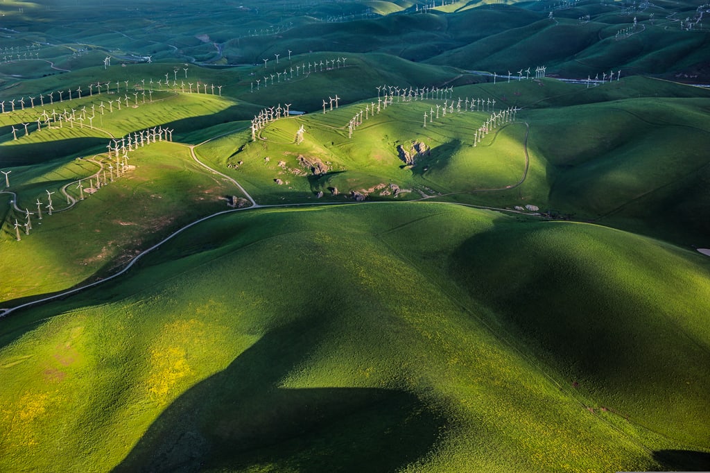 Windmills at Altamont Pass by Barrie Rokeach 