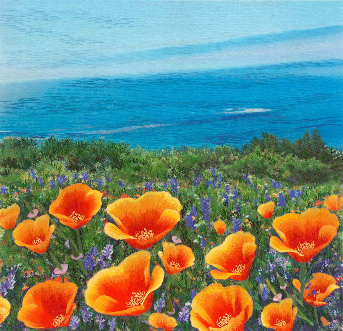 Ocean Poppies by Yan Inlow 