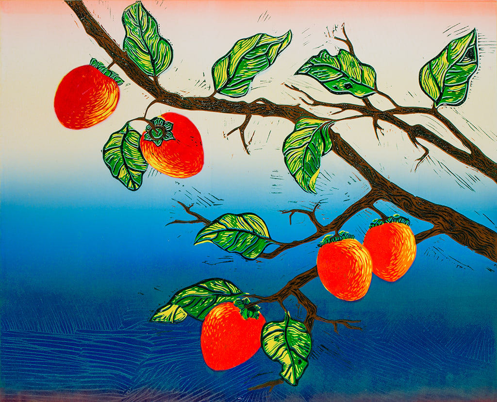 Energetic Persimmons by Nancer J. LeMoins 