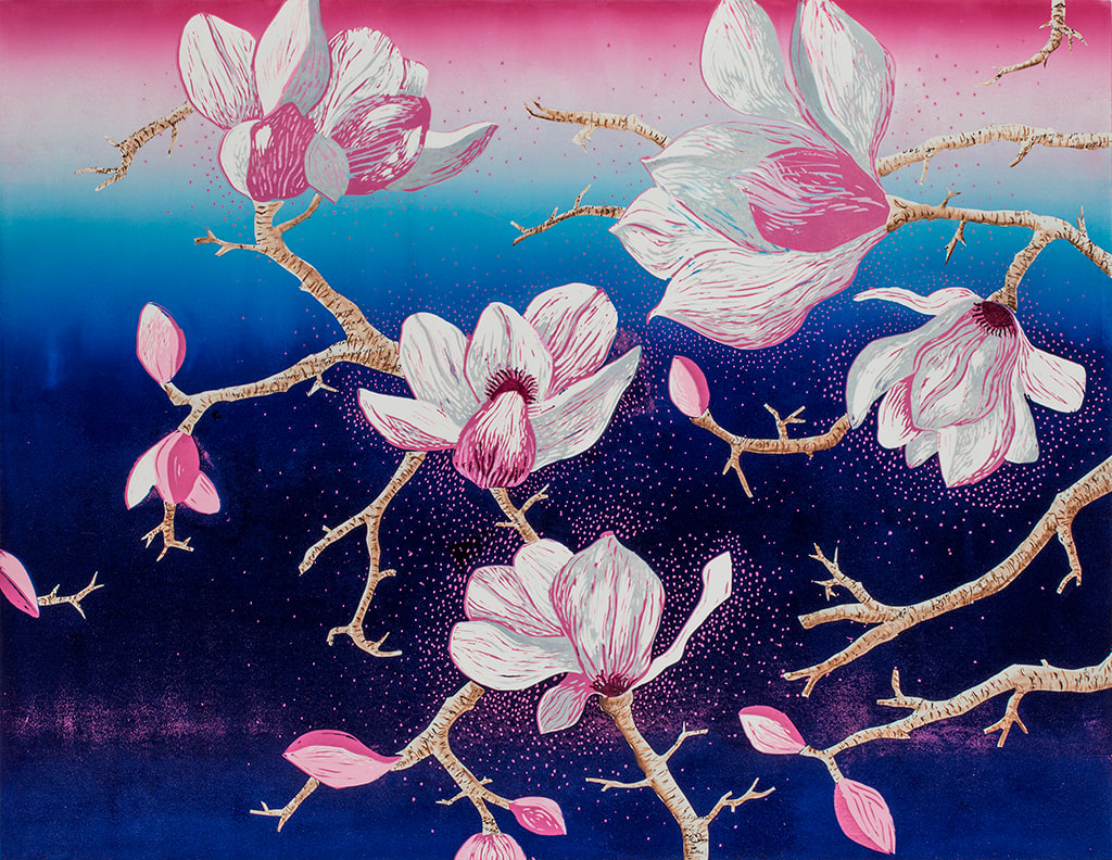 Spring Blossoming Magnolias #2 by Nancer J. LeMoins 