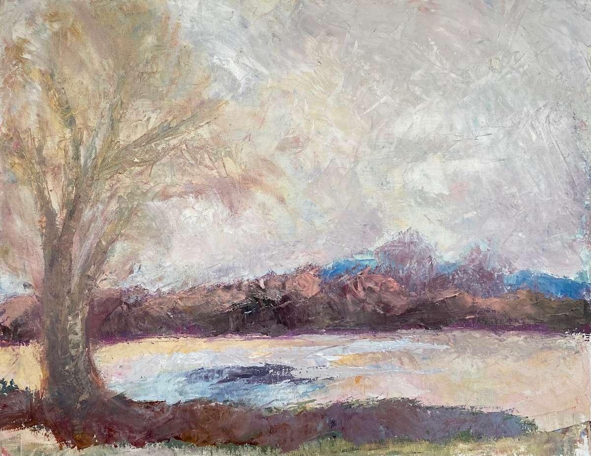 Gray Day Fields - $450 by Susan Barocas 