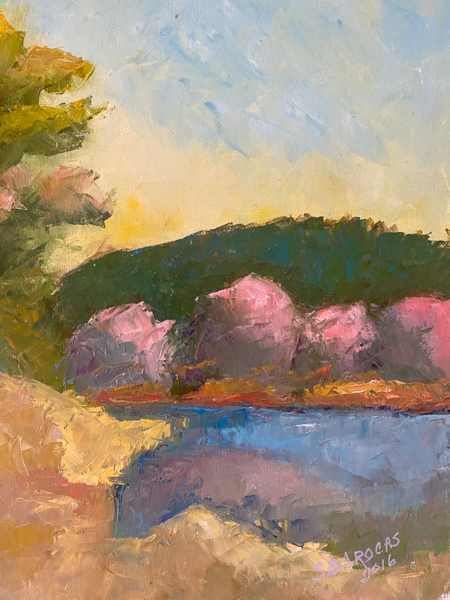 Fitzgerald Lake by Susan Barocas  Image: Painted plein air at a lovely water area in Northampton, MA