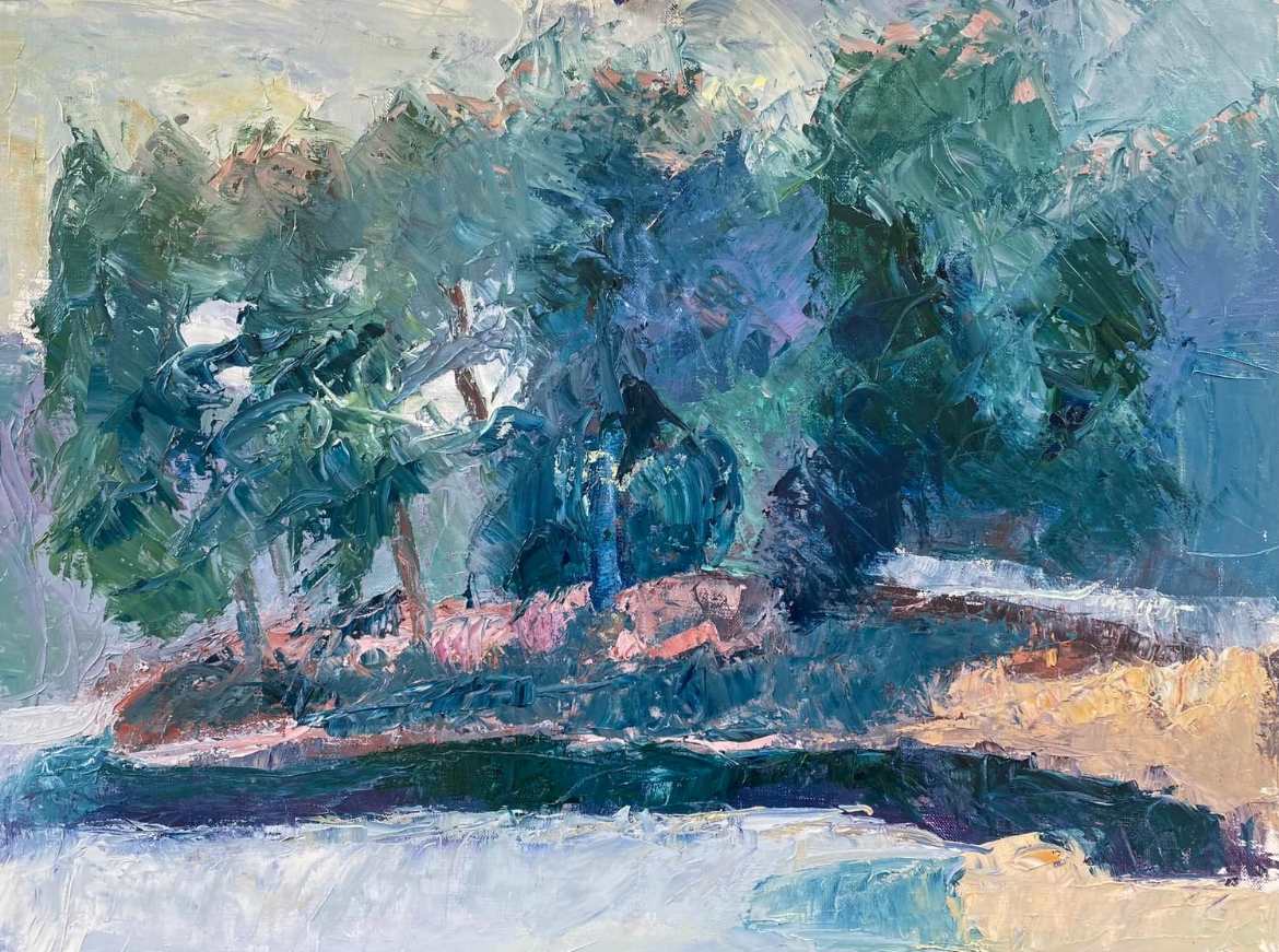 Ice on Lake Bray - $475 by Susan Barocas 
