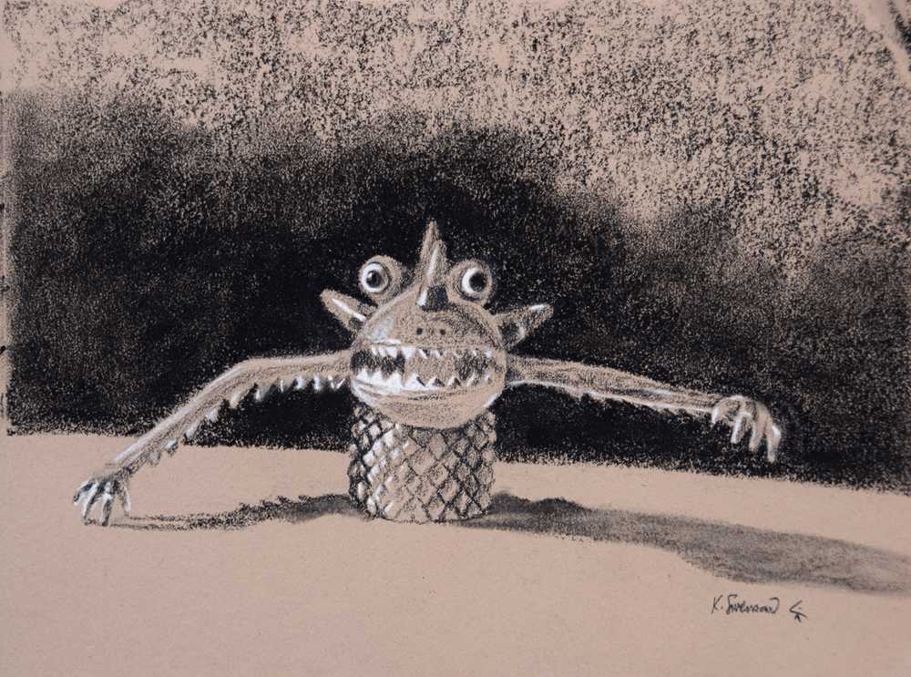 Frightened (study) by Karine Swenson, Image 1.