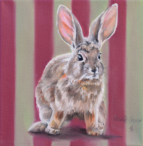 Hoppy (desert cottontail) by Karine Swenson 