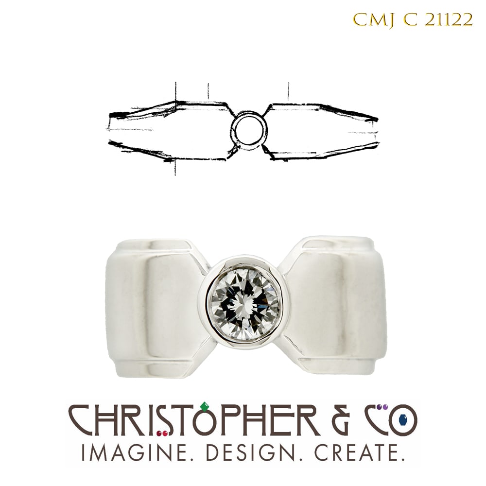 CMJ C 21122 White gold diamond ring designed by Christopher M. Jupp by Christopher M. Jupp  Image: CMJ C 21122 White gold diamond ring designed by Christopher M. Jupp