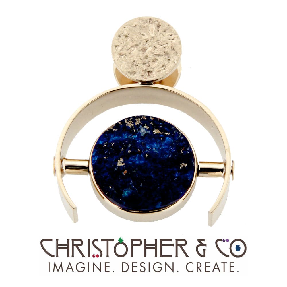 CMJ F 13164    Gold pendant set with lapis lazuli designed by Christopher M. Jupp.  Image: CMJ F 13164    Gold pendant set with lapis lazuli designed by Christopher M. Jupp.