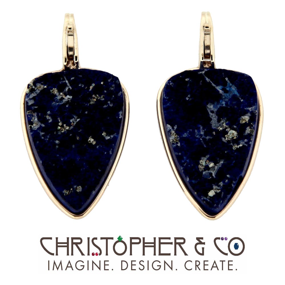 CMJ F 13202    One pair of elements set with lapis lazuli designed by Christopher M. Jupp.  Image: CMJ F 13202    One pair of elements set with lapis lazuli designed by Christopher M. Jupp.