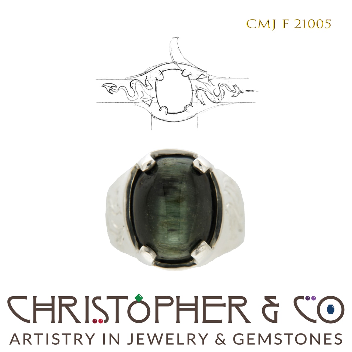 CMJ F 21005  Sterling Silver Ring by Christopher M. Jupp 