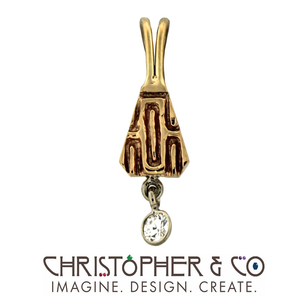 CMJ G 13036    Gold pendant set with diamond designed by Christopher M. Jupp.  Image: CMJ G 13036    Gold pendant set with diamond designed by Christopher M. Jupp.