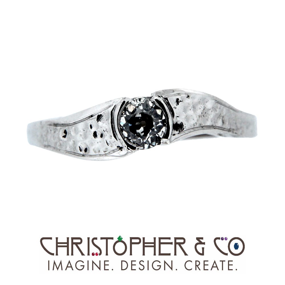 CMJ H 13100  White Gold ring set with Diamond designed by Christopher M. Jupp  Image: CMJ H 13100  White Gold ring set with Diamond designed by Christopher M. Jupp