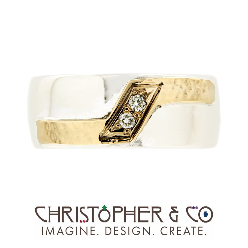 CMJ H 21121  Yellow & White Gold Ring set with Diamonds designed by Christopher M. Jupp  Image: CMJ H 21121  Yellow & White Gold Ring set with Diamonds designed by Christopher M. Jupp
