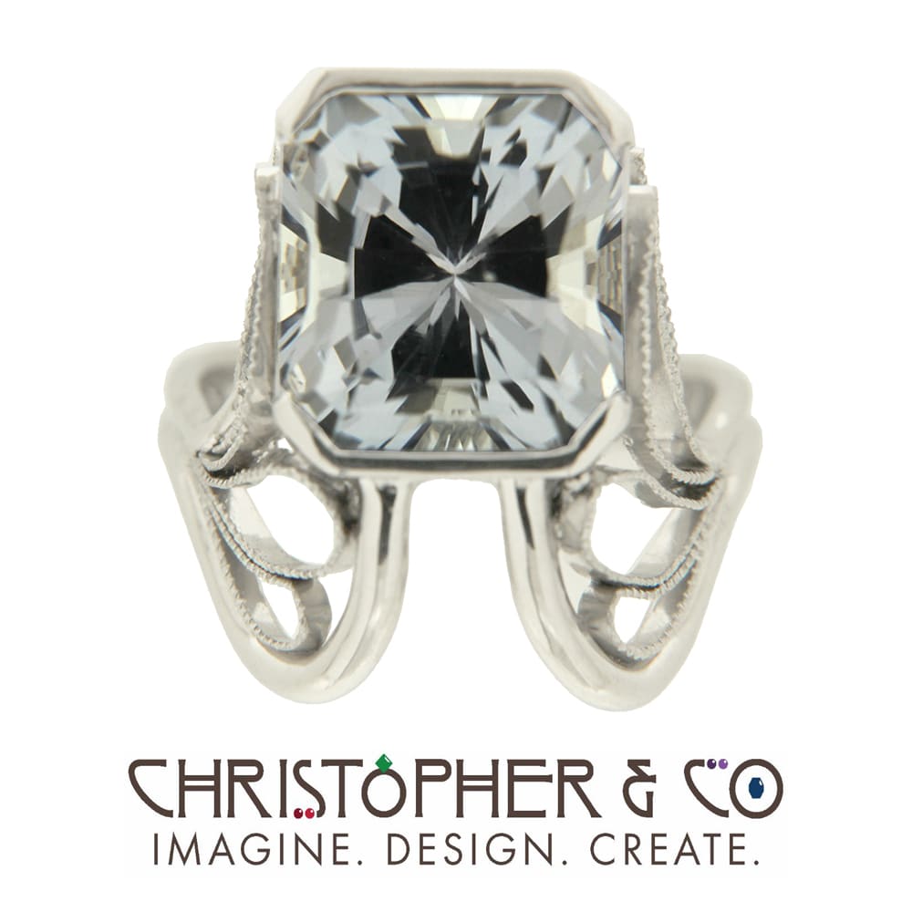 CMJ K 22001  White gold ring set with violetrine faceted by Darryl Alexander & designed by Christopher M. Jupp.  Image: CMJ K 22001  White gold ring set with violetrine faceted by Darryl Alexander & designed by Christopher M. Jupp.