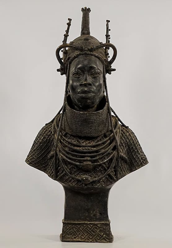 Benin Bronze Male Bust 