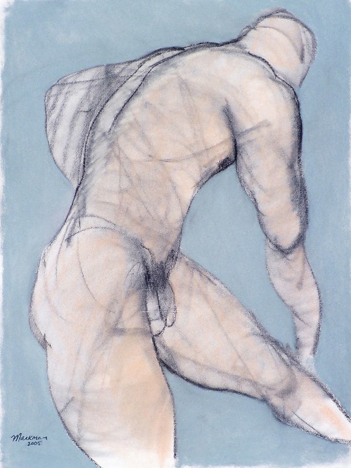 Male Nude Figure Drawing, No. 4 