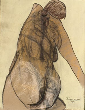 Female Nude Figure Drawing, No. 25 by Lori Markman 