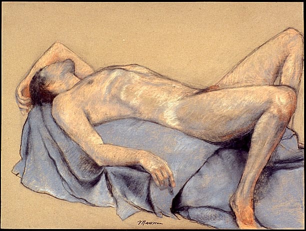 Male Nude Figure Drawing, No. 35 