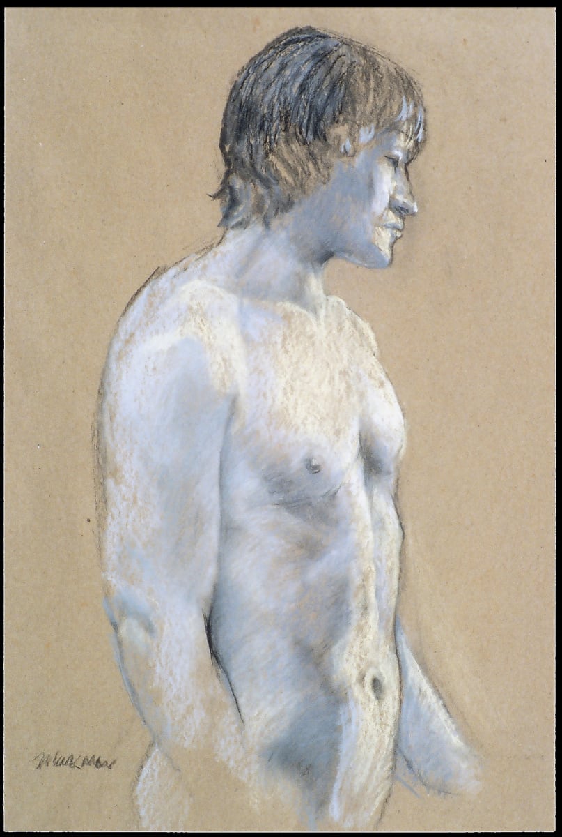 Male Nude Figure Drawing, No. 37 
