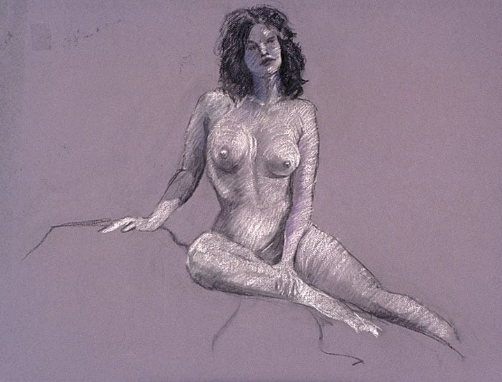 Female Nude Figure Drawing, No. 38 