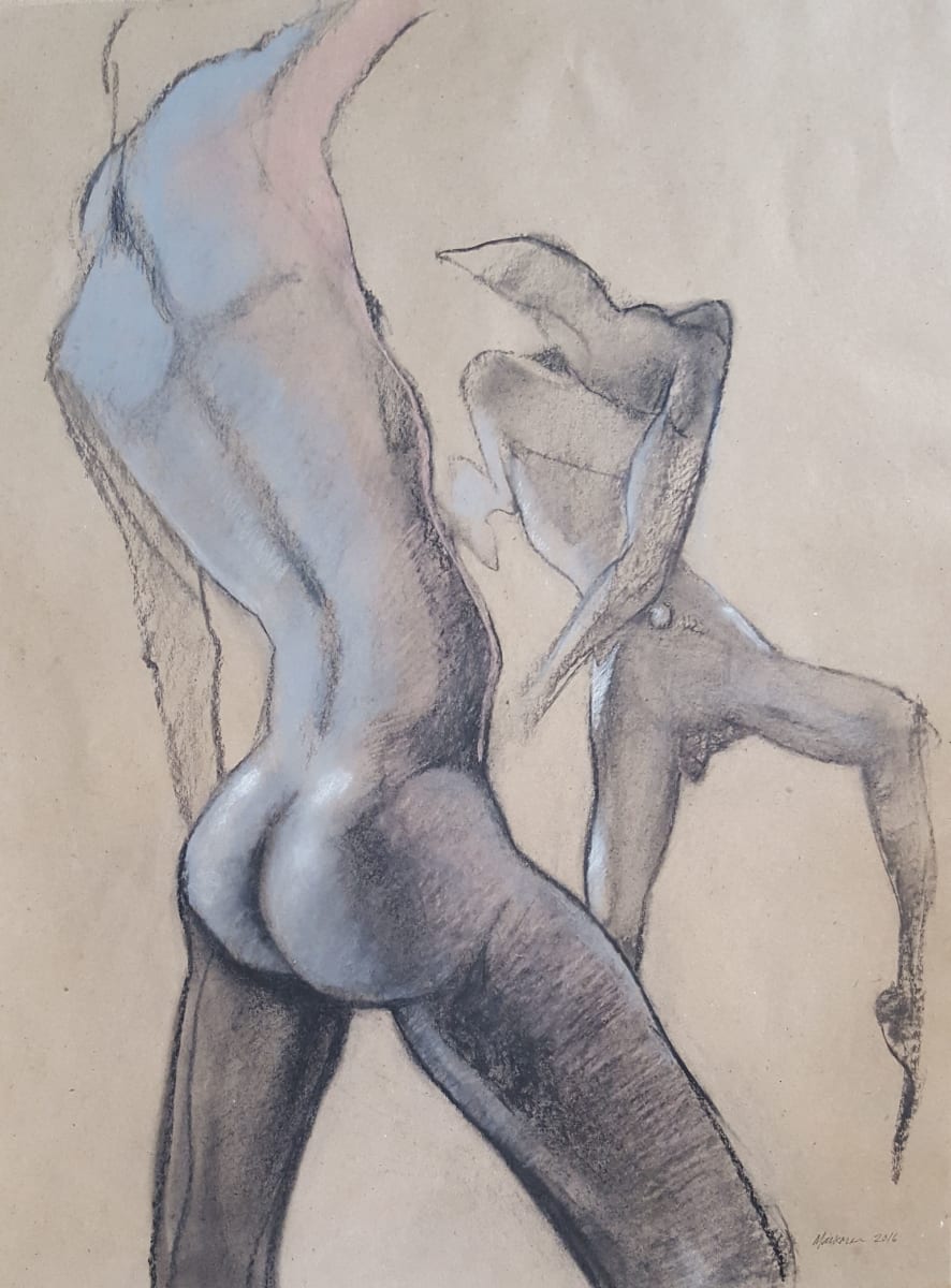 Male Nude Figure Drawing, No. 154 