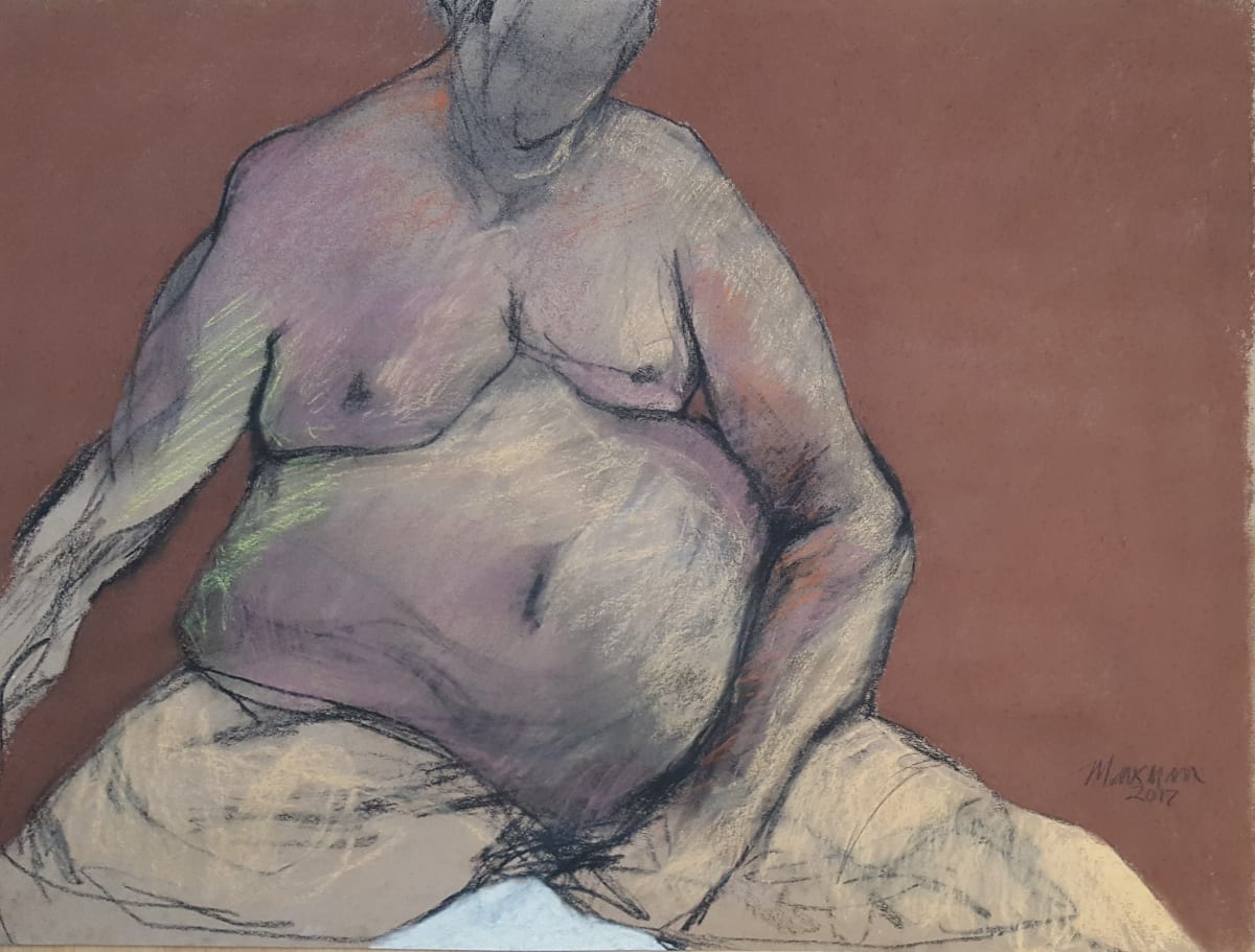 Male Nude Figure Drawing, No. 167 by Lori Markman 