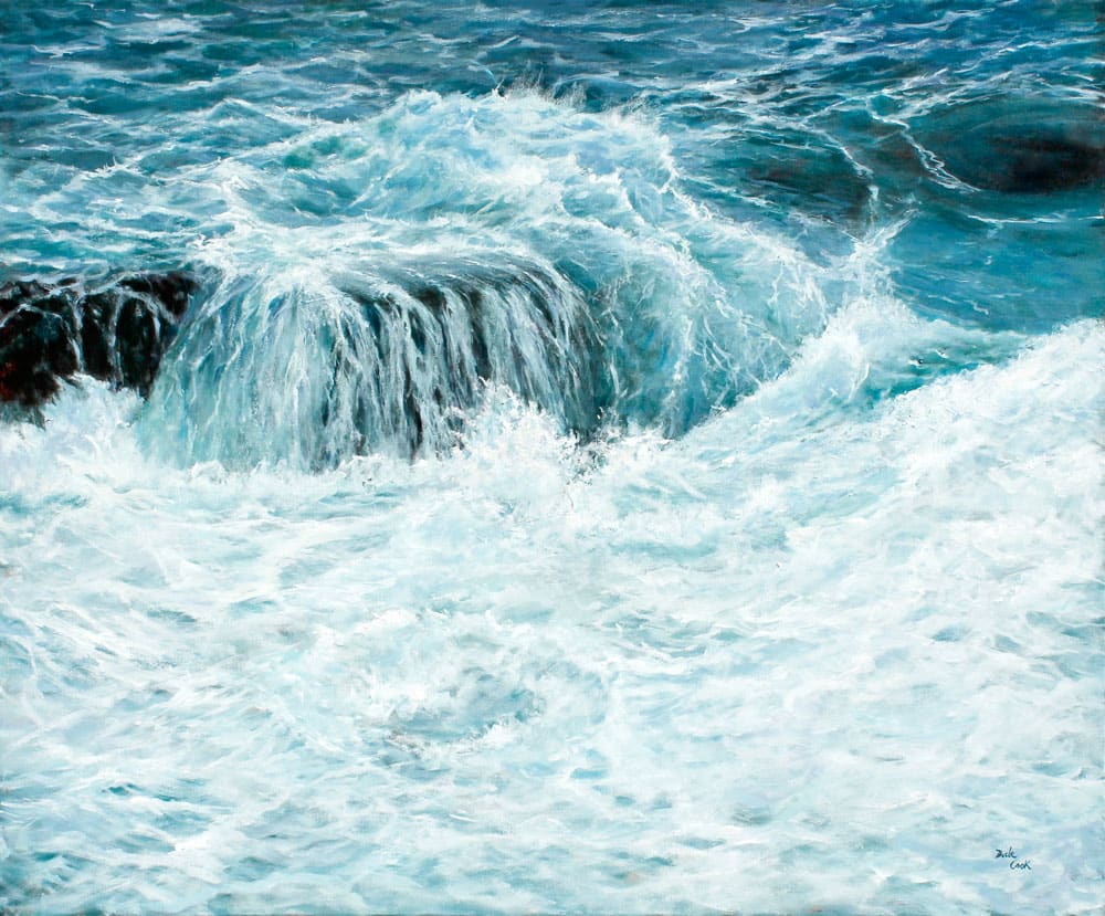 Above the Ocean's Depths of Teal by Dale Cook  Image: Above the Ocean's Depths of Teal,  Acrylic 30 x 36
