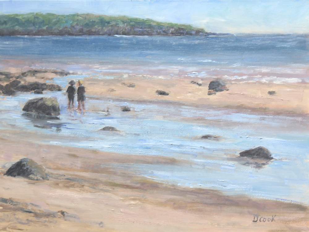 Bayshore Beach 20.08.26 by Dale Cook  Image: Bayshore Beach 20.08.26, Oil 9x12