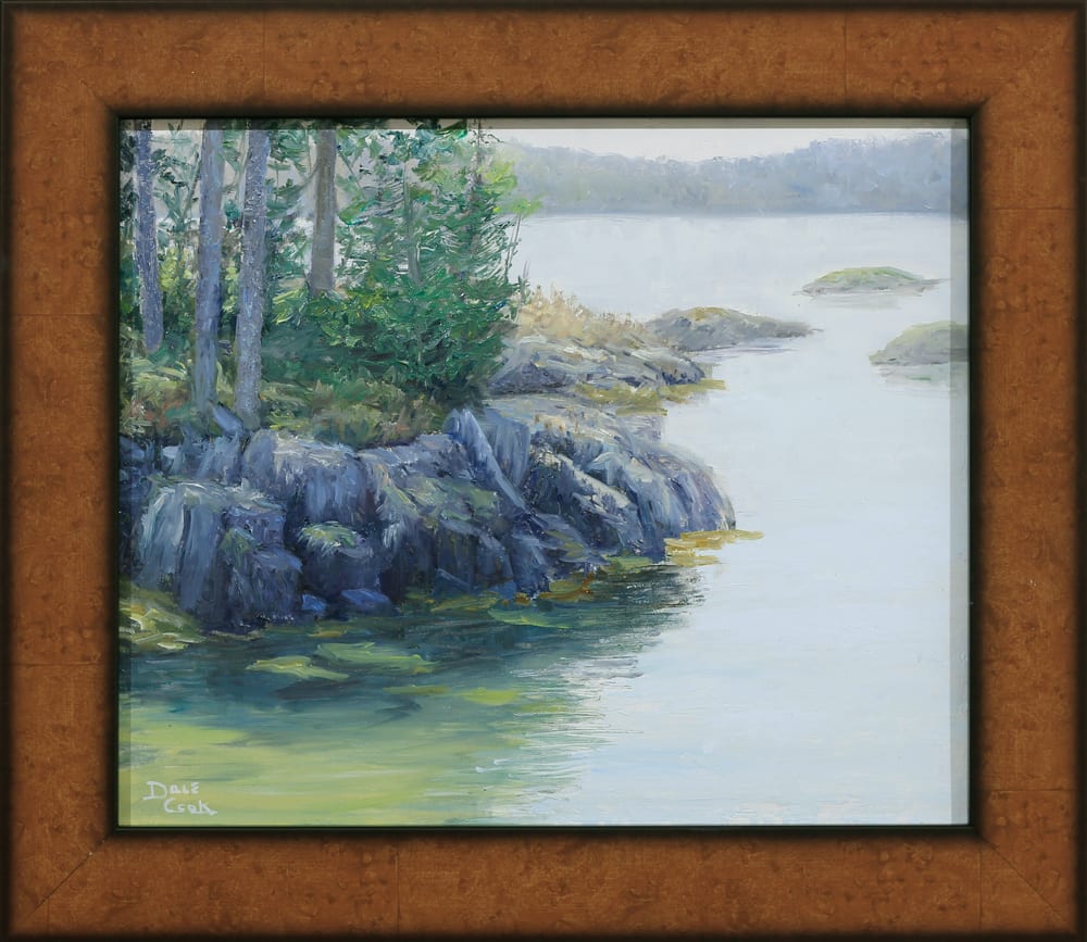 Cool Morning Shadows by Dale Cook  Image: Dale Cook, Cool Morning Shadows. 12 x 10 Oil, framed 15 x 13"
