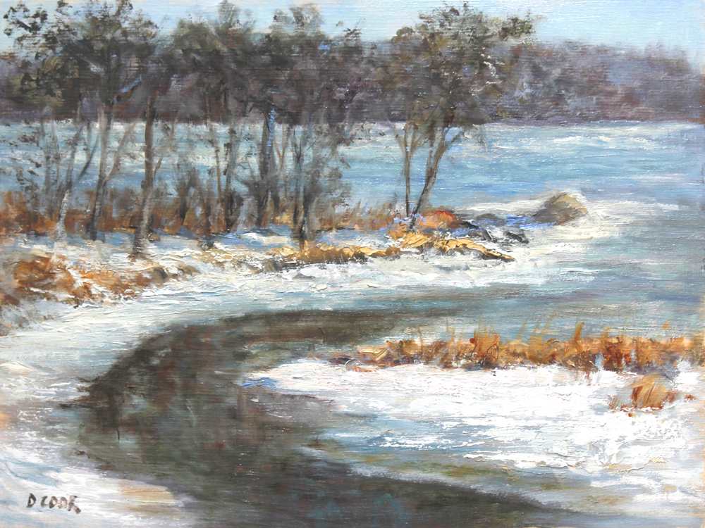 Rothesay Park 24.02.27 by Dale Cook  Image: Rothesay Park 24.02.27, Oil 9x12