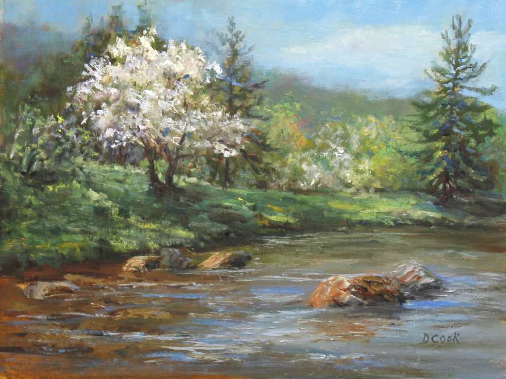 Smithtown Bridge 23.05.18 by Dale Cook  Image: Smithtown Bridge 23.05.18, Oil 9x12