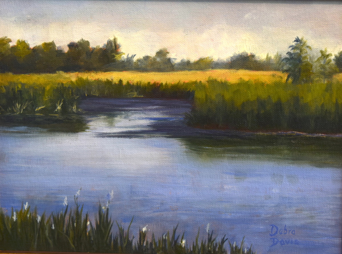Sunlit Stillness by Debra Davis  Image: It was the kind of morning that didn’t ask for attention — it simply offered light. “Sunlit Stillness” is a portrait of peace, painted in hush and gold.