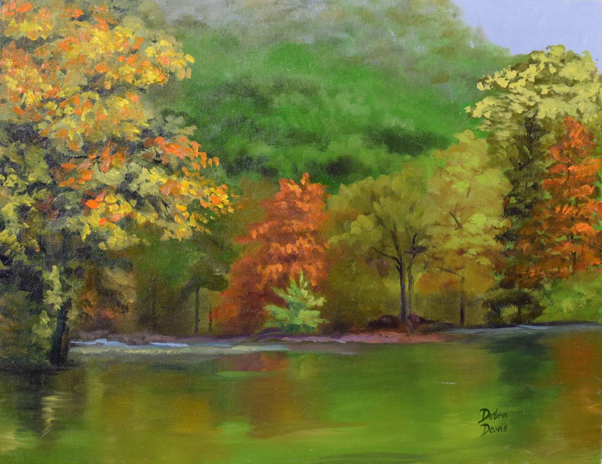 Autumn Tranquility by Debra Davis  Image: The air is crisp. The colors glow. And in the quiet hush of the season, 
"Autumn Tranquility" reminds us to simply breathe.