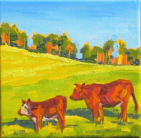 Cow x 2 (#1), Image 1.