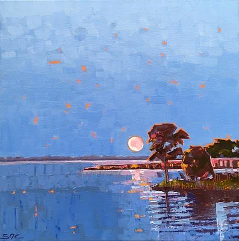 Strawberry Moon on Dymer Creek, Image 1.