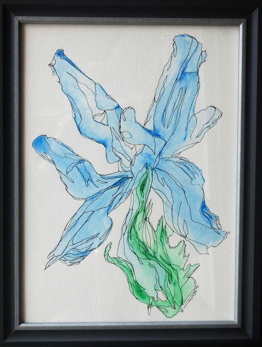 BLUE POWER by Patti Cooprider  Image: BLUE POWER in Heavy Black Frame with Silver Trim