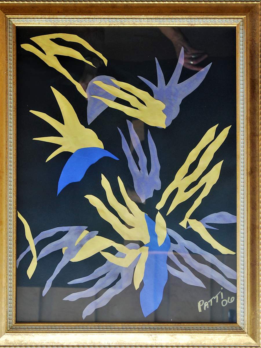 PASSING THROUGH - AFTER MATISSE by Patti Cooprider  Image: PASSING THROUGH in Gold Frame under Glass